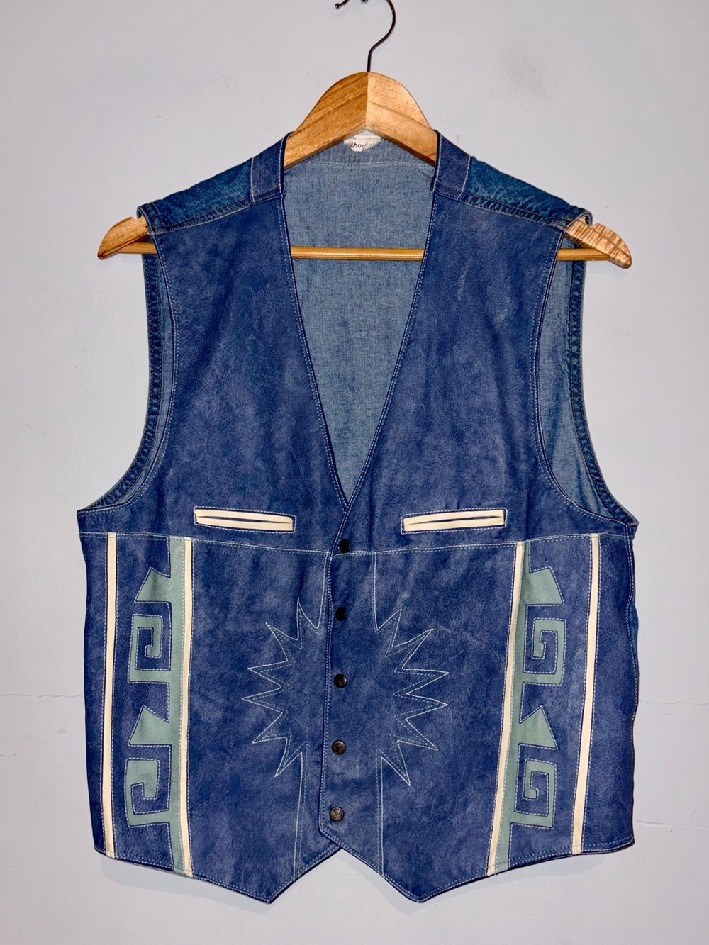 Vintage 1990s Shooter Denim Ranchwear Western Vest xl